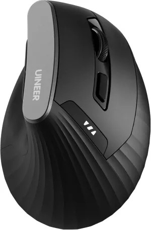 Vertical Mouse Wireless,Bluetooth Mouse with BT5.0/4.0/2.4G, Rechargeable with Battery Indicator,Ergonomic Design for Comfort and Reduced Wrist Strain, Ideal for Home,Office Use,Black