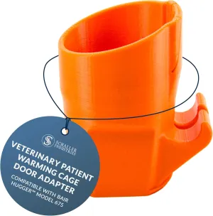 Veterinary Patient Warming Cage Door Adapter Compatible with Bair Hugger™ Model 675 - Paper Blankets - Fast Install for Warming Blanket System, Bair Hugger Warming Unit Adapter for Veterinary Cages