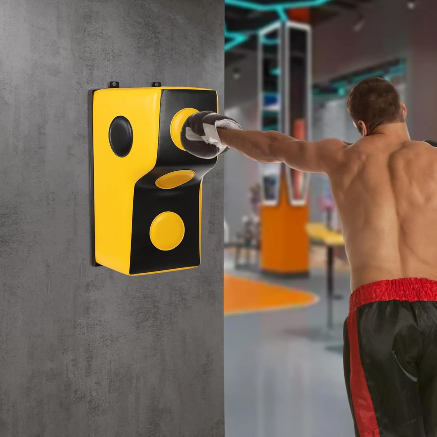 Wall Mount Punching Bag 880LBS Bear Force Space-Saving Boxing Training Equipment Shock Absorption Uppercut Hooks Taekwondo Thai Boxing Straight for Bedroom Study Living Room Gym