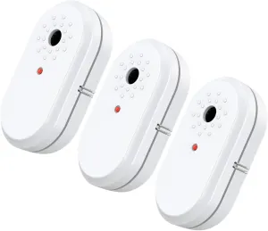 Water Sensor Alarm Leak Detector - 95dB Audio Alarm for Water Detection with Leak and Drip Notification Sensor for Kitchen Bathroom Basement Laundry Room Garage (Pack of 3)