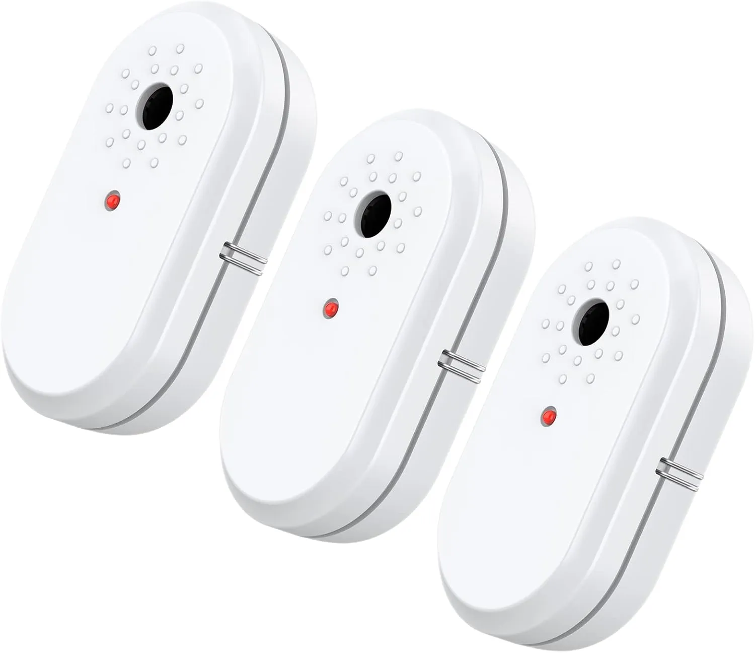 Water Sensor Alarm Leak Detector - 95dB Audio Alarm for Water Detection with Leak and Drip Notification Sensor for Kitchen Bathroom Basement Laundry Room Garage (Pack of 3)