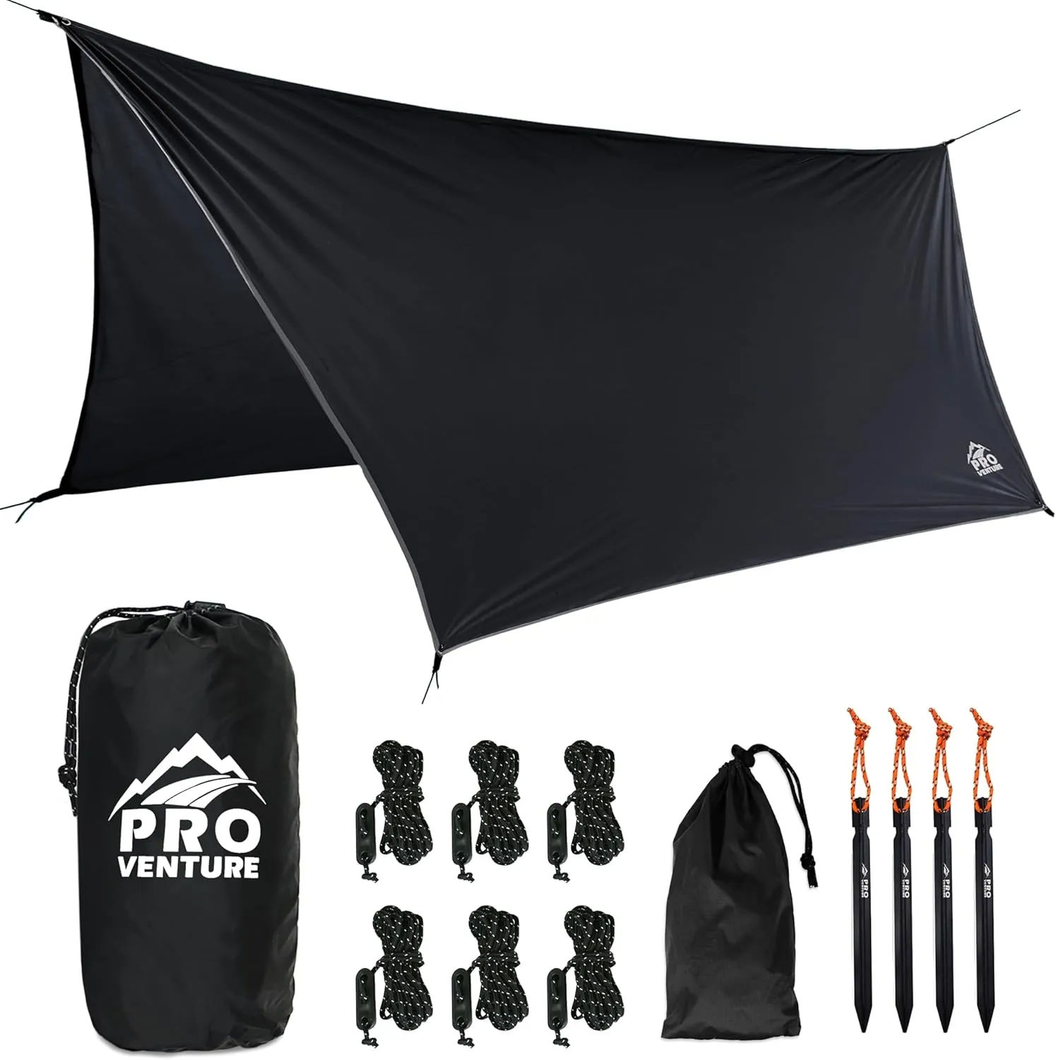 Waterproof Hammock Rain Fly [12ft x 9ft] - Portable Large Camping Tarp - Premium Lightweight Ripstop Nylon Cover - Fast Set Up   Accessories - A Camping Gear Essential! 12x9 ft HEX Shape