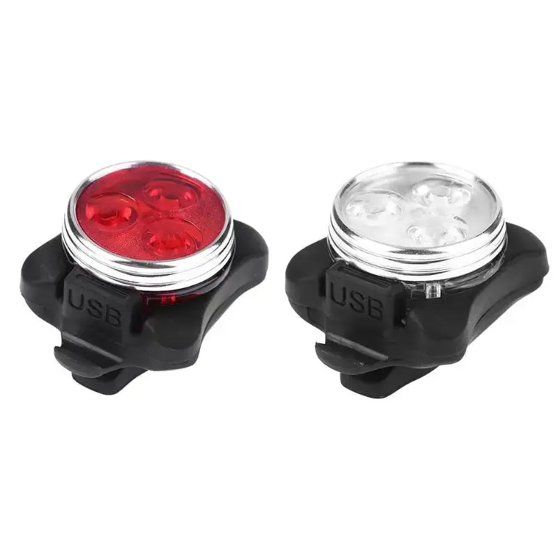 Waterproof USB Rechargeable Bicycle Light Set for Versatile Outdoor Use