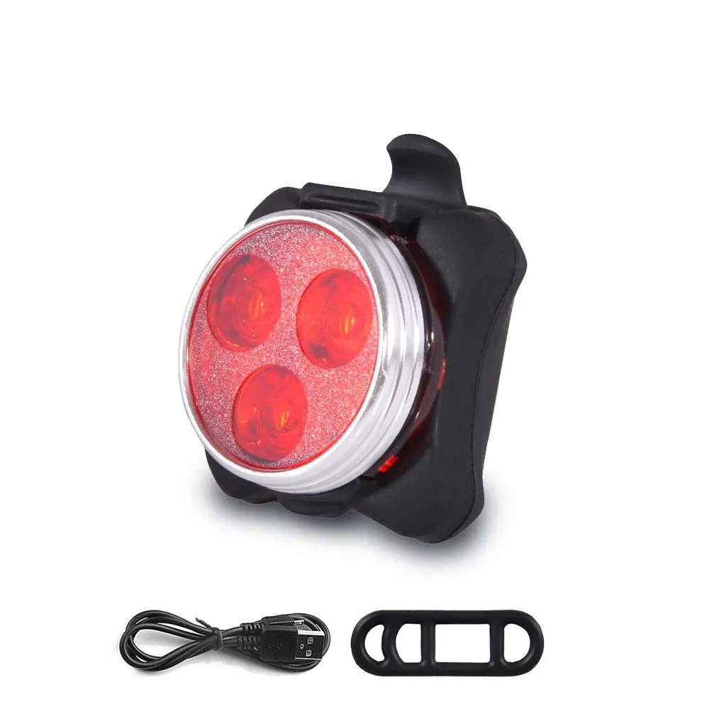 Waterproof USB Rechargeable Bicycle Light Set for Versatile Outdoor Use