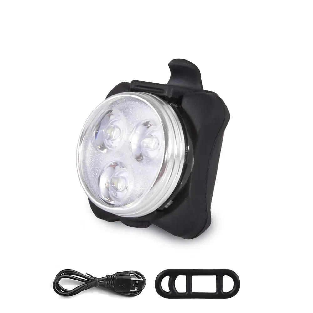Waterproof USB Rechargeable Bicycle Light Set for Versatile Outdoor Use
