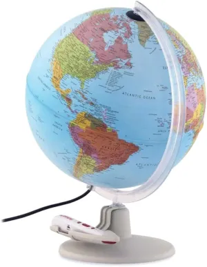 Waypoint Geographic Parlamondo Interactive Talking Globe, 12" Diameter Illuminated Globe, Smart World Globe with Games, Rechargeable Talking Pen, USB Cord and Power Plug Included