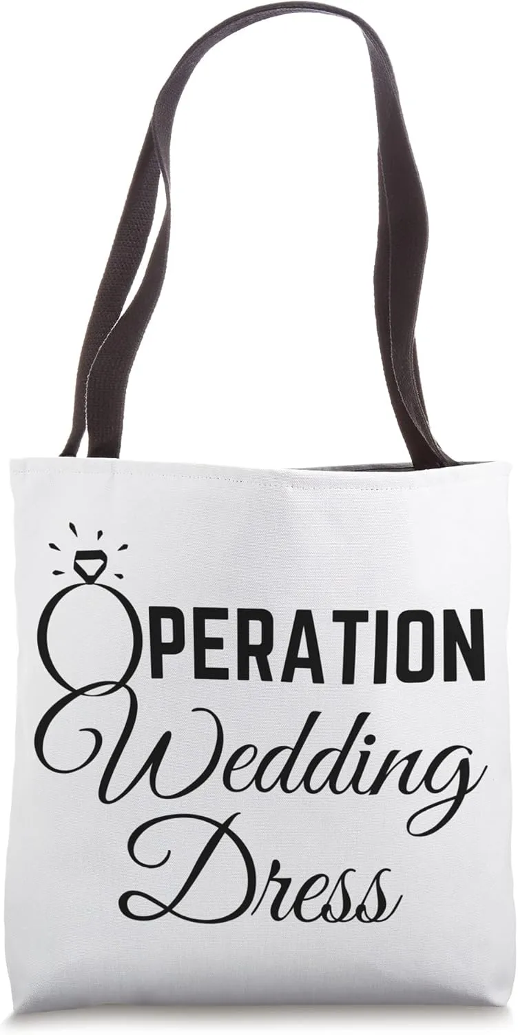 Wedding Dress Shopping Shirt Operation Wedding Dress Tote Bag