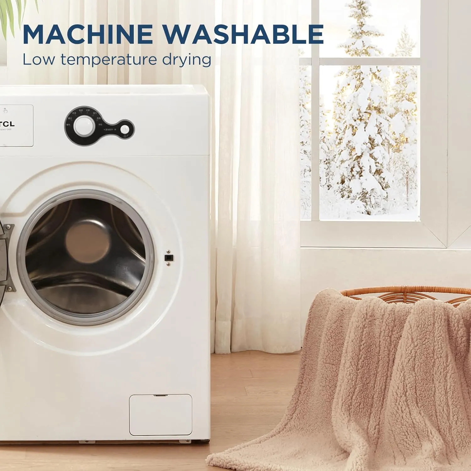 Westinghouse Electric Blanket Throw Size, Soft Plush Sherpa Heated Blanket with 6 Heating Levels & 2-10 Hours Auto-Off, Machine Washable, 50x60 inches, Camel