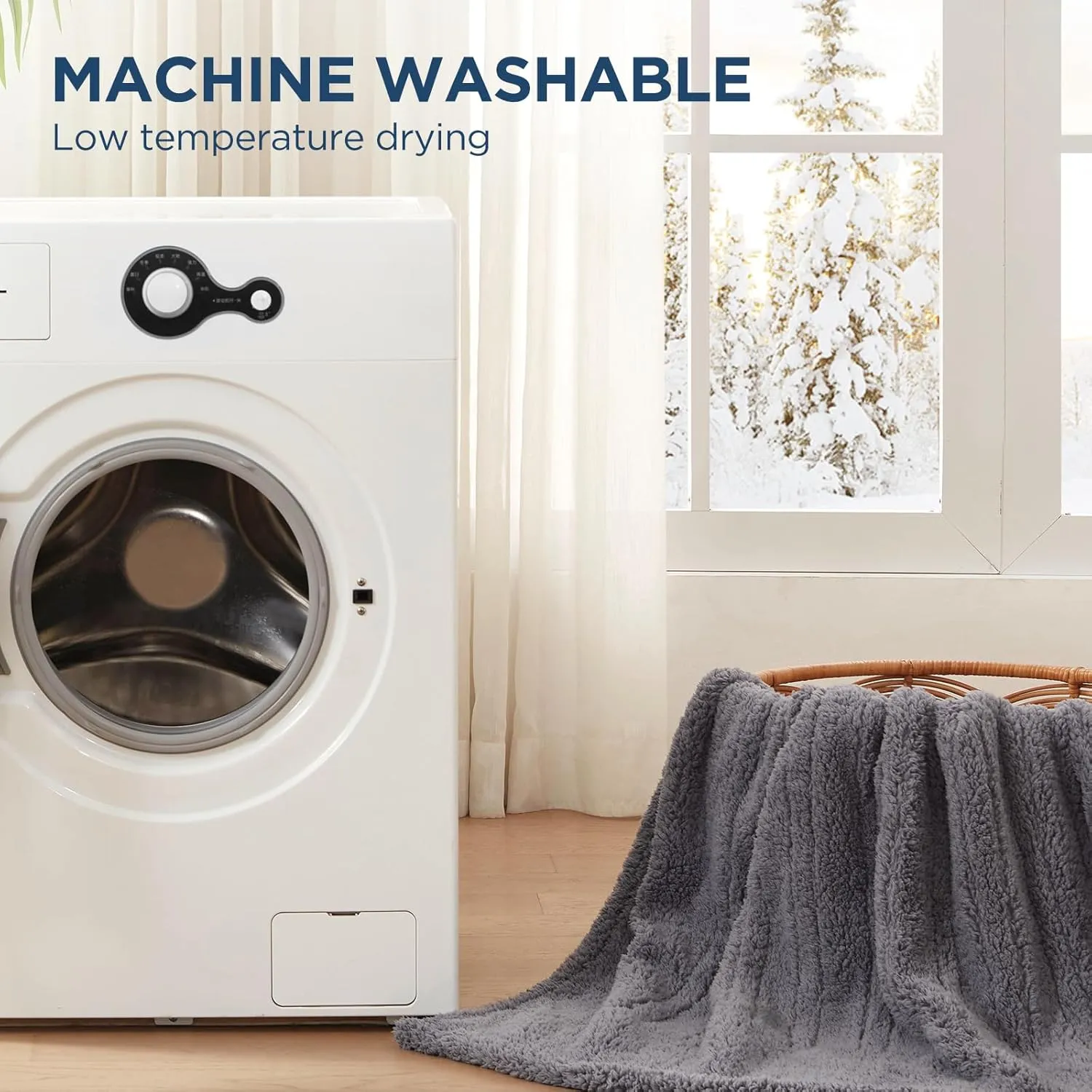 Westinghouse Electric Blanket Throw Size, Soft Plush Sherpa Heated Blanket with 6 Heating Levels & 2-10 Hours Auto-Off, Machine Washable, 50x60 inches, Darkgrey