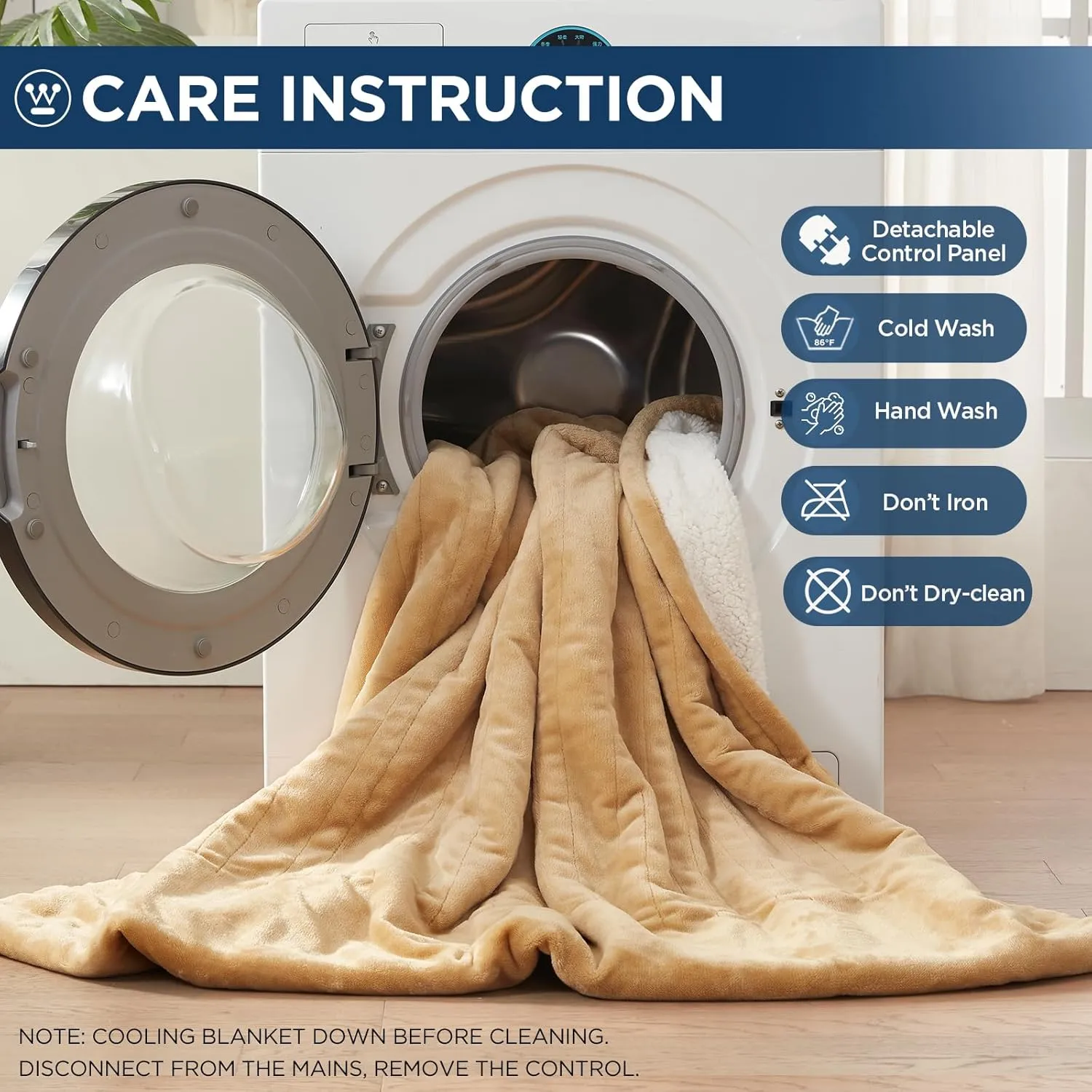 Westinghouse Electric Blanket Twin, Heated Blanket Twin Size with 10 Heating Levels and 1 to 12 Hours Heating Time Settings, Flannel to Sherpa Reversible, Machine Washable (62" x 84", Red)