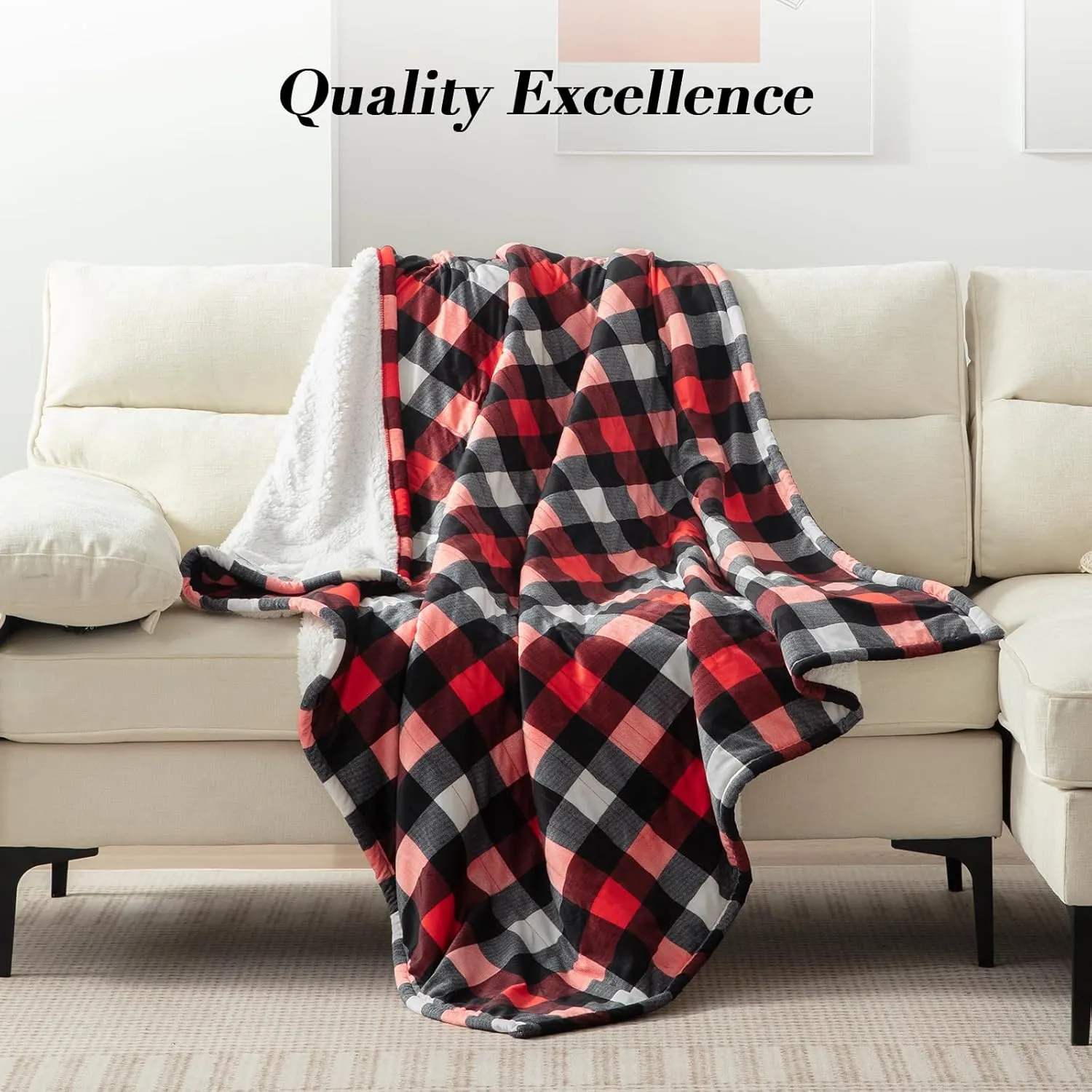 Westinghouse Electric Throw Heated Throw Blanket Soft Flannel & Sherpa Heating Blanket with 6 Heating Levels 2-10 Hours Auto-Off, Fast Heating & Overheat Protection Machine Washable, Red 50x60 Inches