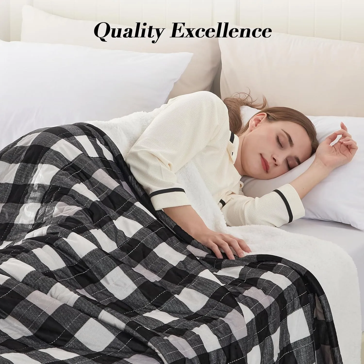 Westinghouse King Size Heated Blanket, Soft Flannel to Sherpa Electric Blanket with Dual Control 10 Heating Levels & 1 to 12 Hours Auto Off, Fast Heating, Machine Washable, 100 * 90 Inch, Black