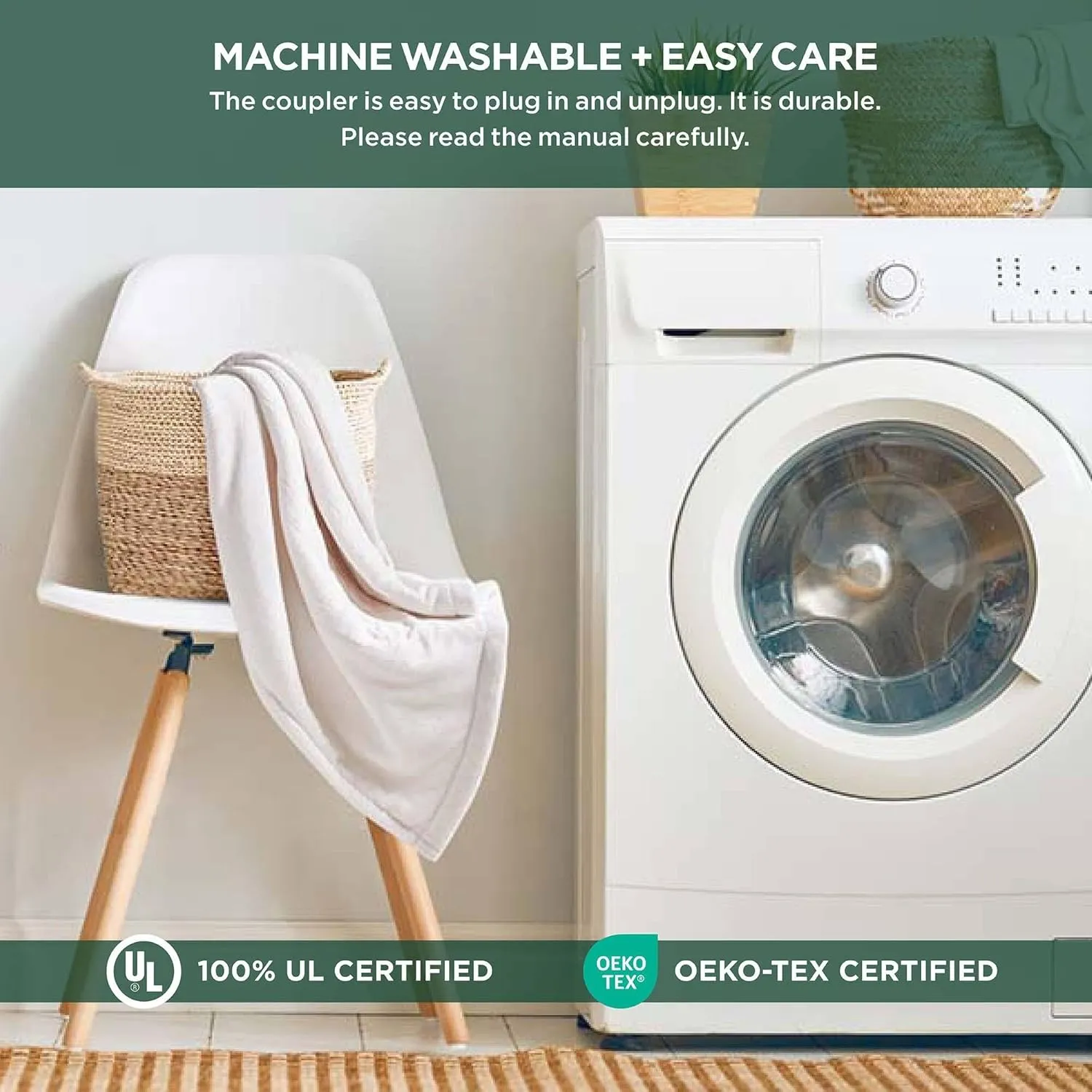 Woolrich Heated Plush to Berber Electric Blanket Throw Ultra Soft Knitted, Super Warm and Snuggly Cozy with Auto Shut Off and Multi Heat Level Setting Controllers, King: 100x90, Ivory