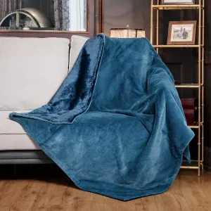 WOOMER Electric Heated Throw Blanket(50"x 60"), Soft Faux Fur Fast Heating Blanket with Multi-Color Option, 4 Heating Levels & 4H Auto Off, Machine Washable, Over-Heat Protection