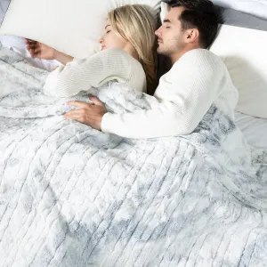WOOMER Heated Blanket Twin Size Electric Blanket 62"x 84", Soft Faux Fur Fast Heating Blanket, 10 Heating Levels & 0.5-12H Auto Off, Over-Heat Protection, ETL Certification