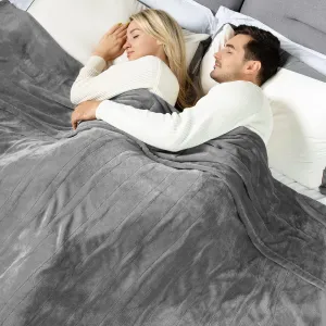WOOMER Heated Throw Blanket Twin Size, Soft Flannel Fast Heating Blanket with Multi-Color Option, 62"x 84", 10 Heating Levels & 0.5-12H Auto Off, Over-Heat Protection