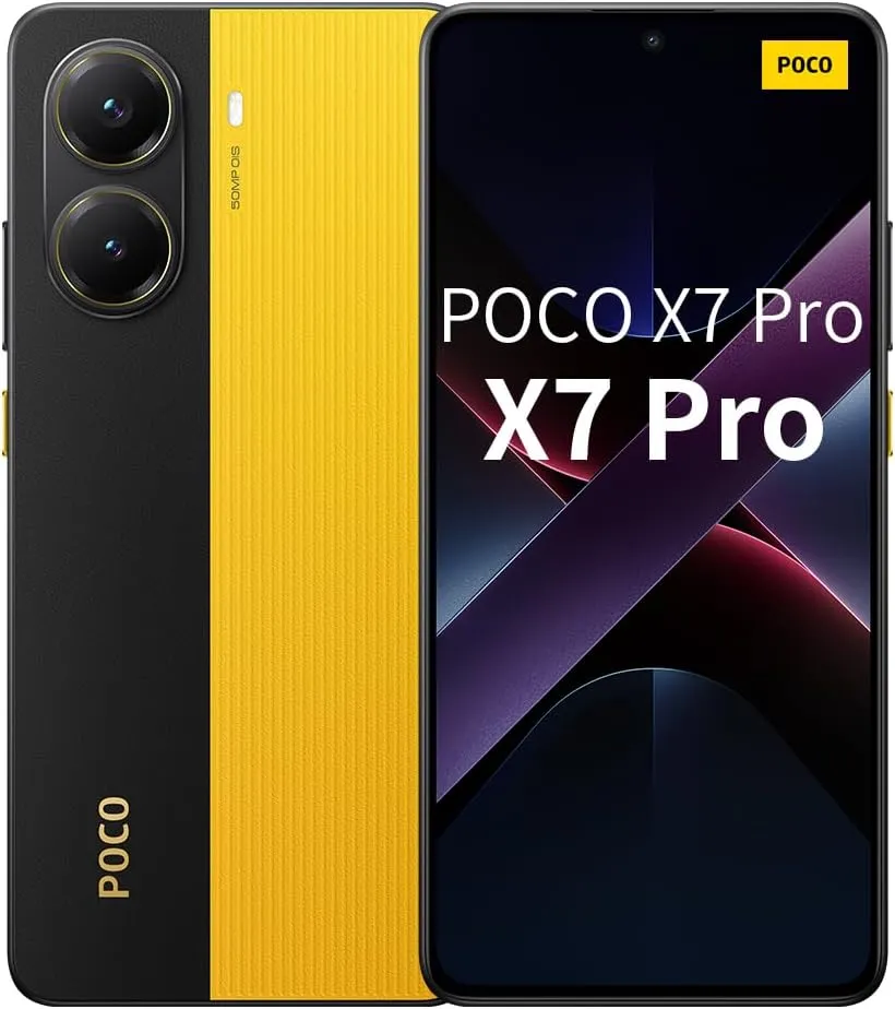Xiaomi Poco X7 PRO 5G   4G LTE (for Tmobile Mint Tello & Global) (256GB   12GB) Ai 6.67" 50MP Gamers Phone NFC Dual sim Unlocked Model 2412DPC0AG (Yellow)