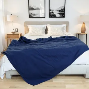 YAKEE Electric Blanket Full Size 72"x 84", Large Heated Blanket, Soft Warm Heating Blanket, 5 Heating Levels and 10 Hours Auto-Shut-Off, Machine Washable, Blue