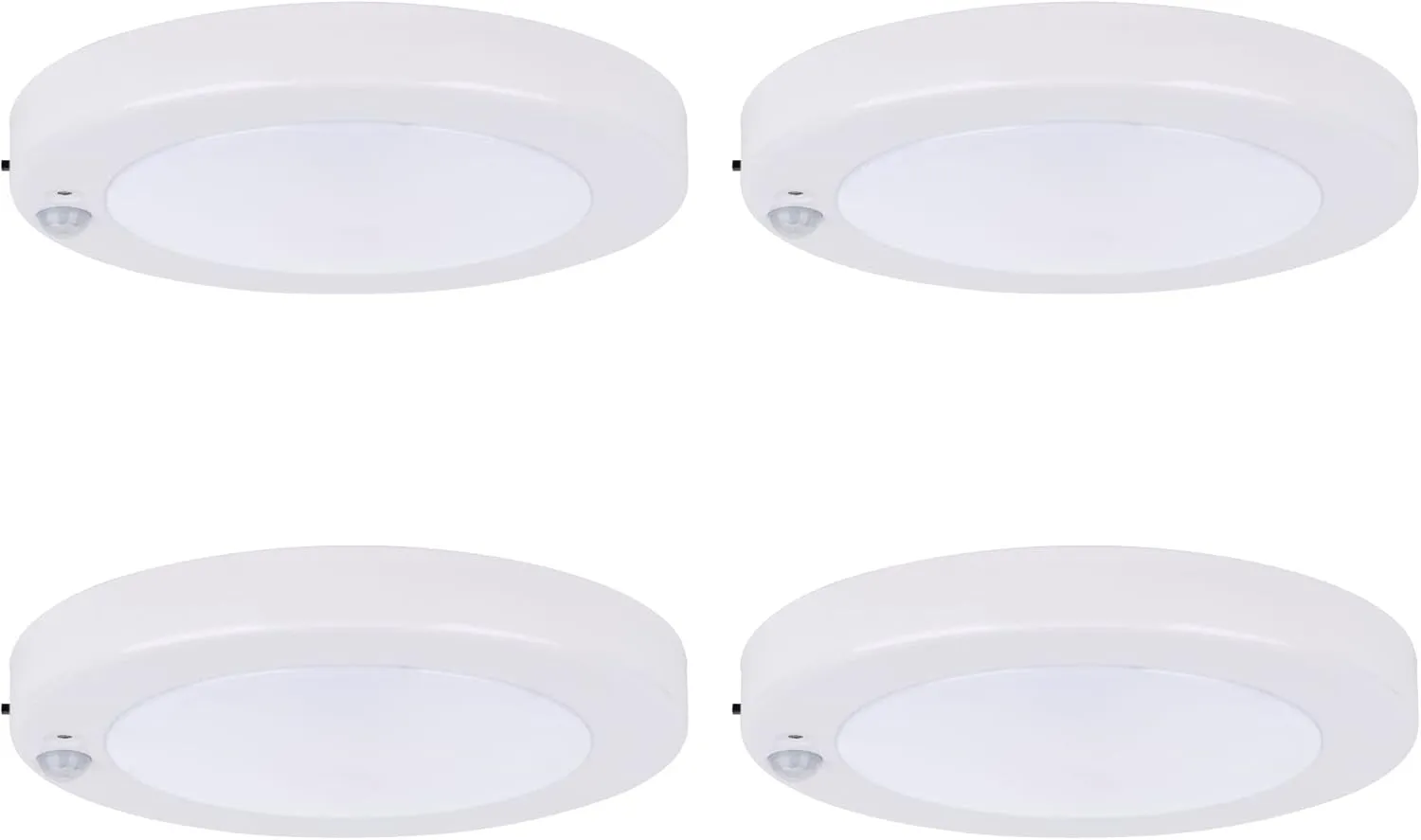 YoonLIT Flush Mount Motion Sensor LED Ceiling Light with Photocell Sensor, ON/Off Automatic for Stair, Porch, Closet, Basement, Hallway, Pantry, 6.2 Inch 10.5W 800 Lumen, White Finish 5000K 4-Pack