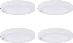 YoonLIT Flush Mount Motion Sensor LED Ceiling Light with Photocell Sensor, ON/Off Automatic for Stair, Porch, Closet, Basement, Hallway, Pantry, 6.2 Inch 10.5W 800 Lumen, White Finish 5000K 4-Pack