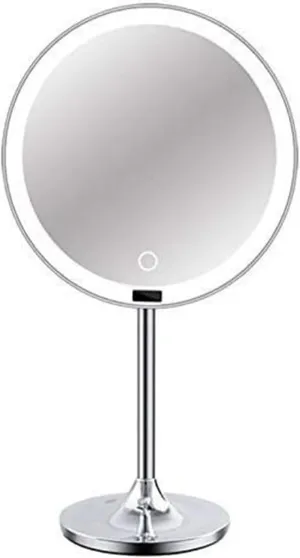 ZWFENG Lighted Vanity Makeup Mirror, LED Lights t-Button Screen and USB Charging 180 Degree Adjustable Stand for Countertop Cosmetic Makeup