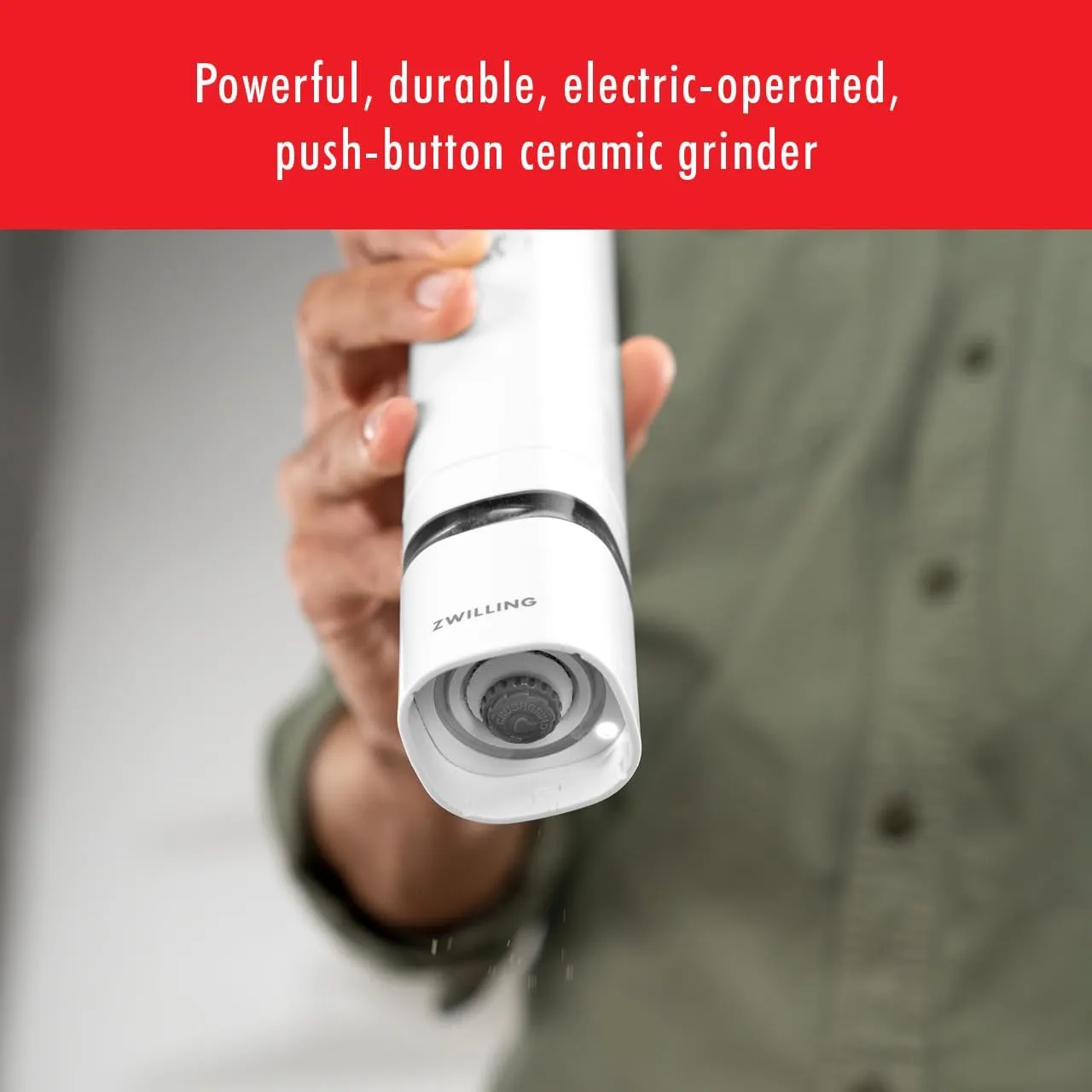 ZWILLING Enfinigy Electric Salt/Pepper Mill - White